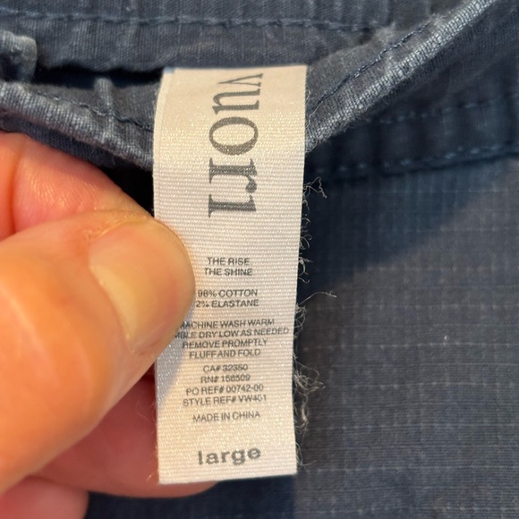 Vuori Navy Drawstring Ripstop Pants with Zip Pocket - Picture 4 of 5